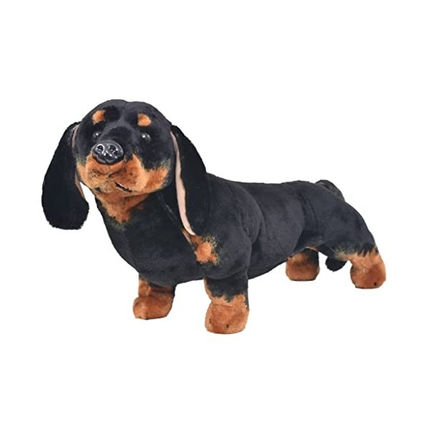 Toshilian Peluche Géante, Jouet danimaux en Peluche Jouet Enfant Jouet en Peluche Chien de Race Dachshund Noir XXL