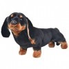 Toshilian Peluche Géante, Jouet danimaux en Peluche Jouet Enfant Jouet en Peluche Chien de Race Dachshund Noir XXL