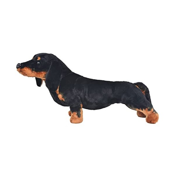 Toshilian Peluche Géante, Jouet danimaux en Peluche Jouet Enfant Jouet en Peluche Chien de Race Dachshund Noir XXL