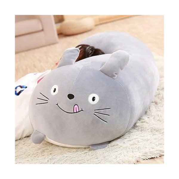 SaruEL Coussin d’Oreiller Kawaii Animal Doux Mignon Chien Chat Pingouin Cochon Grenouille Peluche Jouet en Peluche Mignon Enf