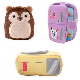 Squishville Squishmallows - Ensemble daccessoires de chambre en peluche - 5,1 cm Hans Soft Mini-Squishmallow et 2 accessoire