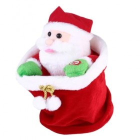 Toyvian 2 Pièces Père Noël Électrique Ornements De Père Noël en Peluche Figurine du Père Noël Figurines Décoratives De Noël D