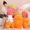 Nouveau Kawaii Lapin Peluche Jouet Peluche Fruits Fraise Oreiller Lapin Cochon Tapis Jouet Fille Enfants Cadeau D’Anniversair