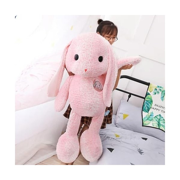 Peluche Jouets À Longues Oreilles Lapin Peluche Poupée Animal Coussin Jouets Enfants Oreiller Cadeau D’Anniversaire Cadeau De