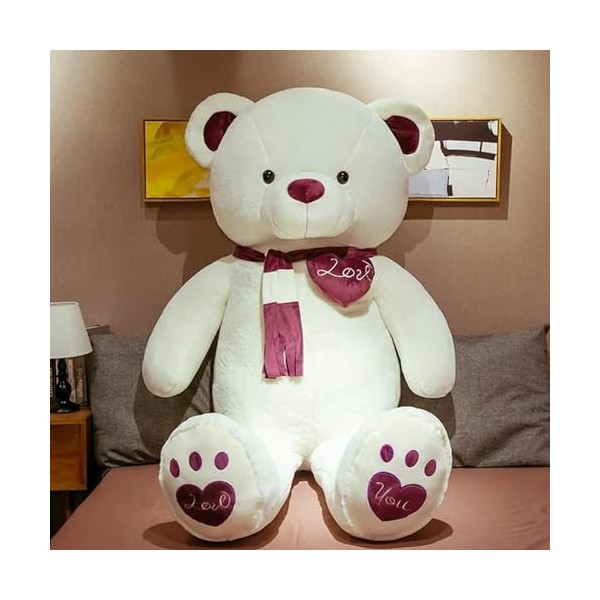 SaruEL Ours en Peluche poupée Cadeau d’Anniversaire Nouveau Ours en Peluche avec écharpe en Peluche Animal Enfants Anniversai