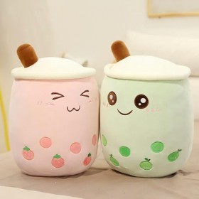 PaMut Mignon Dessin animé Bulle thé Peluche Jouet en Peluche poupée Alimentaire Fruits Tasse à thé Oreiller Jouet Cadeau Anni