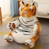 LfrAnk Siège en Peluche Jouets en Peluche Réaliste Tigre Chien Léopard Canard Siège Enfants Cadeau Anniversaire Cadeau De Noë