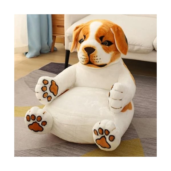 LfrAnk Siège en Peluche Jouets en Peluche Réaliste Tigre Chien Léopard Canard Siège Enfants Cadeau Anniversaire Cadeau De Noë