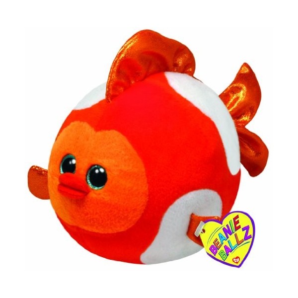 Ty - Ty38038 - Peluche - Beanie Ballz - Bubbles Le Poisson Or - 13 Cm