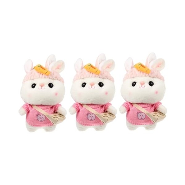 Toyvian 3 Pièces Pull Lapin Jouet Poupée en Peluche Lapin Jouet De Poupée Lapin Jouet Année du Lapin Peluches pour Filles Déc