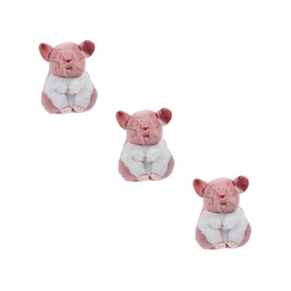 Toyvian 3 Pièces Poupée Hamster Peluche Hamster Poupée De Souris en Peluche Hamster en Peluche Jouets en Peluche en Peluche A