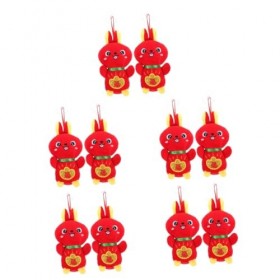 ibasenice 10 Pièces Poupée De Lapin Animaux en Peluche Trucs Animal Décor De Table Lapin en Peluche Mini Poupées Décoration M