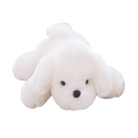 VOTIVA Jouets en Peluche Nouveau Jouet en Peluche Chien Mignon Et Mignon, Poupée De Chien Couché Blanc, Jouet en Peluche, Cad