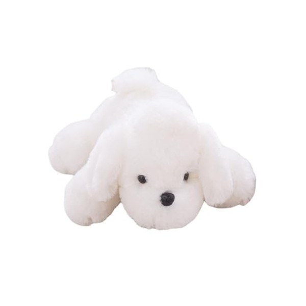 VOTIVA Jouets en Peluche Nouveau Jouet en Peluche Chien Mignon Et Mignon, Poupée De Chien Couché Blanc, Jouet en Peluche, Cad