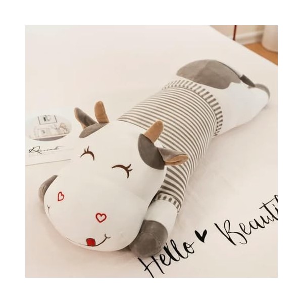 Dessin Animé Vache en Peluche Jouet Vache en Peluche Animal Poupée Oreiller Doux Décoration D’intérieur Cadeau Anniversaire C