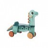 Janod Portosaurus-Porteur Dinosaure-Hauteur dAssise 21 cm-Queue en Peluche Amovible-Développe lÉquilibre-Jouet en Bois FSC-