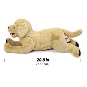 LotFancy Peluche Chien Golden Retriever 52cm Chien Peluche Réaliste Douce Marron Clair, Cadeau Parfait pour Les Amies Enfants