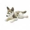 Anima- Husky couché 60cmL Peluche, 7045, Gris