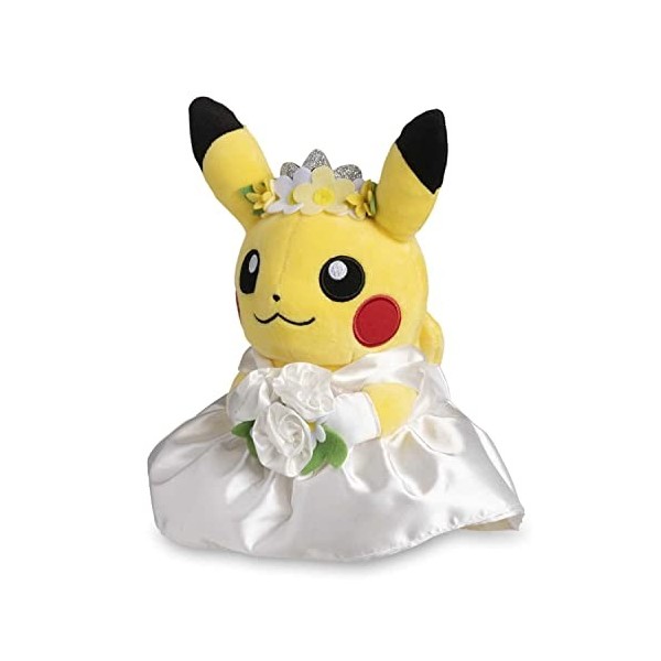 Pokémon Centre : Pikachu Mariage – Robe Pikachu femelle Peluche, 20,3 cm