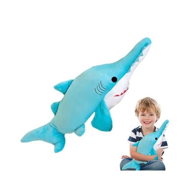 Animal en peluche de requin | Jouet en peluche d’oreiller de corps de requin - Oreiller câlin chaud en forme de requin, cadea