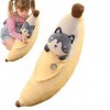 Wenmin Animal en Peluche Banane Mignon | Banane en Peluche en Peluche avec Un Joli Chien,Jouet Banane en Peluche Doux et Conf