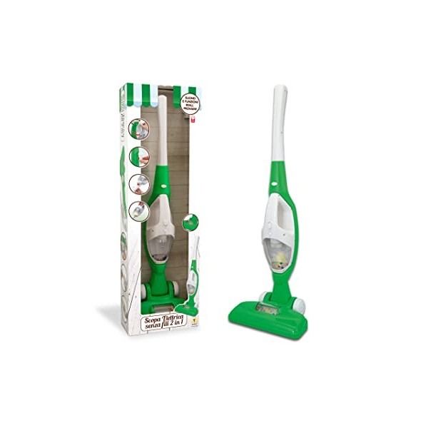 TEOREMA- Balai aspirateur sans Fil 2 en 1 avec lumières et Sons réels, 67064, Vert