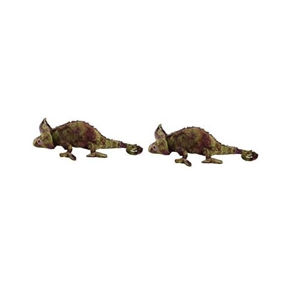 Toyvian 2 Pièces Oreiller Caméléon Peluches Jouet Gecko Jouets De Garçons Peluche Lézard en Peluche Jouet Lézard Oreiller Léz