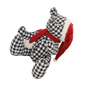 ibasenice 2 Pièces Ours à Carreaux Petits Animaux en Peluche en Vrac Animal en Peluche De Noël Décorations De Salle De Bain J