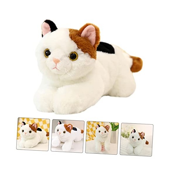 Toyvian 3 Pièces Poupée De Chat Peluche Chat Oreiller De Couchage en Forme De Chat Jouet Câlin en Peluche Oreiller Long pour 