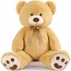 MorisMos Ours Rose Geante 120cm, Kawaii Nounours en Peluche Geant XXL, Grosse Teddy Bear Mignonne Douce, Idée Cadeau Noël pou