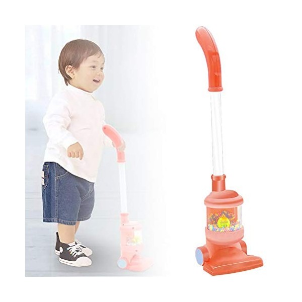 Naugust Aspirateur à jouets pour enfants avec effets lumineux et sonores, disque tournant - Chariot pour tout-petits - Cadeau