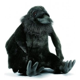 Anima - Peluche Corbeau Assis 24cm