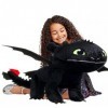 GUIZMAX Compatible avec Geante !!! Peluche Krokmou 70/100 cm Dragon 3 Noir