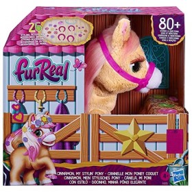 FurReal Friends Cannelle Mon Poney coquet, Animal en Peluche électronique de 35,5&nbsp;cm, 80&nbsp;Sons et réactions, 26&nbsp;Accessoires, p