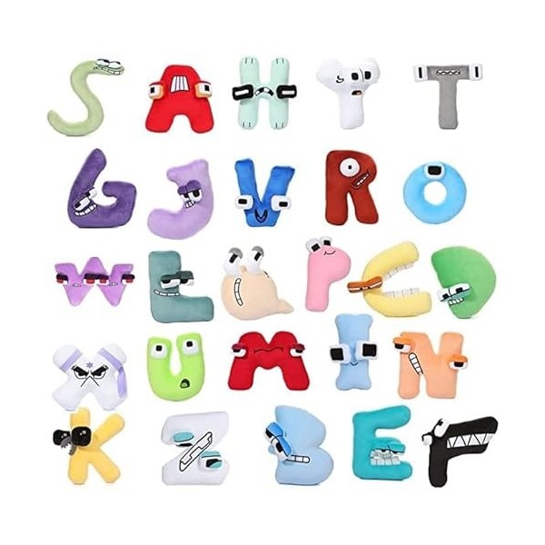 NIKOZA 26 Lettres Alphapals Early Head Start Plush Alphabet Single Le Jouet Alphabet en Peluche, denviron 10 à 12 Pouces d