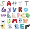 NIKOZA 26 Lettres Alphapals Early Head Start Plush Alphabet Single Le Jouet Alphabet en Peluche, denviron 10 à 12 Pouces d