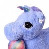 TE-Trend Énorme Licorne XXL Animaux en Peluche Peluche Peluche Violet 110 cm Grand Déco Arc-en-Ciel Glitzerhorn Sabots Multic