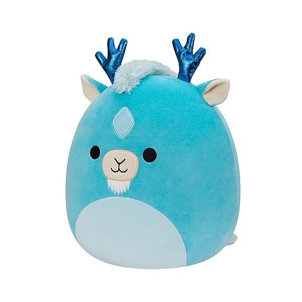 Squishmallows Peluche originale Xam Aqua Kirin - Taille moyenne ultra douce - Officiel Jazwares - 30,5 cm