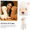 Toyvian 5 Pièces Peluche Alpaga Animaux en Peluche Lama pour Les Filles Peluche Dalpaga en Peluche Animal en Peluche Kawaii 