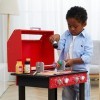 Teamson Kids Little Helper Barbecue avec 25 Acccessoires & Fonctions Interactives, Jeux De Ensemble pour Enfants Rouge TD-135