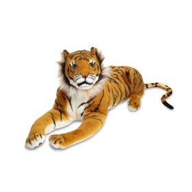 Melissa & Doug Tigre géant en peluche, Animaux de peluche grands, Cadeau pour garçons et filles de tous les âges, Décor de ch