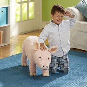 Melissa & Doug- Peluche Cochon, 18833, Rose