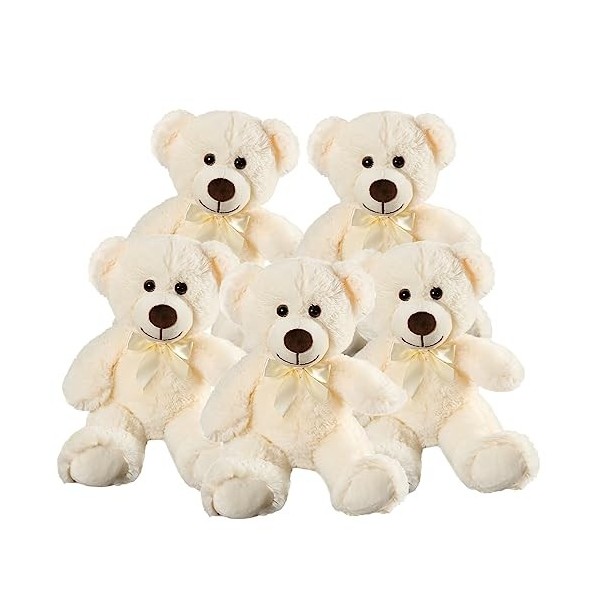 Yeqivo Ours en Peluche Animal en Peluche Jouets en Peluche Cadeau pour Enfant Petite Amie 13,5 Pouces pour Noël Saint-Valenti