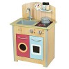 Teamson Kids Cuisine Enfant en Bois Hauteur réglable Jeux de rôle Imitation garçon Fille Noir Blanche TD-13554C