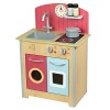 Teamson Kids Cuisine Enfant en Bois Hauteur réglable Jeux de rôle Imitation garçon Fille Noir Blanche TD-13554C