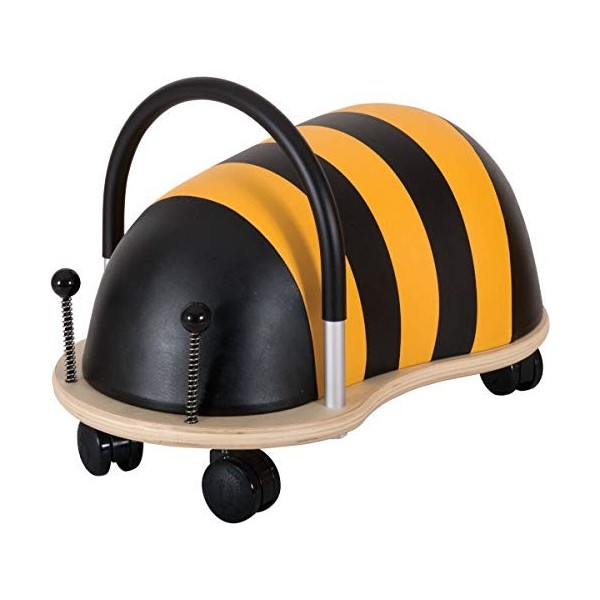 Trotteur Wheely Bug Abeille multi-directionnel, grand modèle 3 ans et +, corps en bois sur roues, très résistant, excellente 