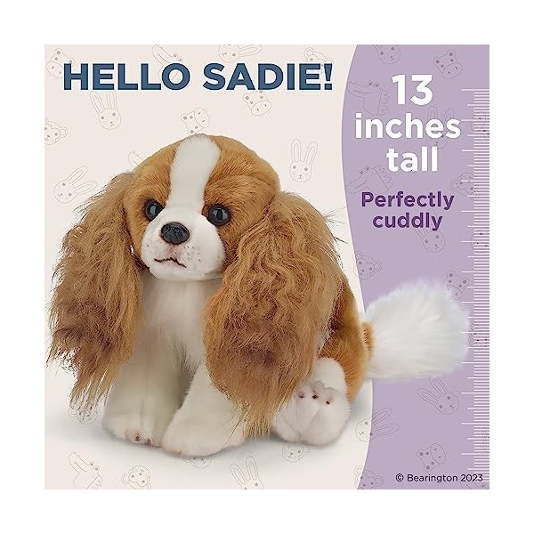 Bearington Collection Sadie Cavalier King Charles Spaniel Chien Peluche Animal en Peluche 13 Pouces