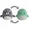 Squishmallows FlipAMallows Peluche Odile Grey Seal and Cole Tortue sarcelle 30,5 cm