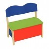 roba Banc-Coffre à Jouets 2 en 1 pour Enfant en Bois - Banc de Rangement - Fermeture Douce - Multicolore