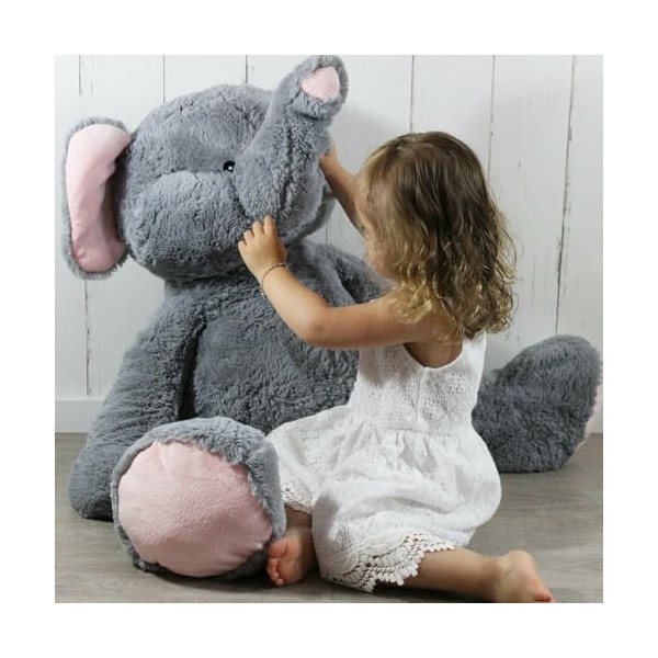 Peluche géante en forme déléphant 100 cm